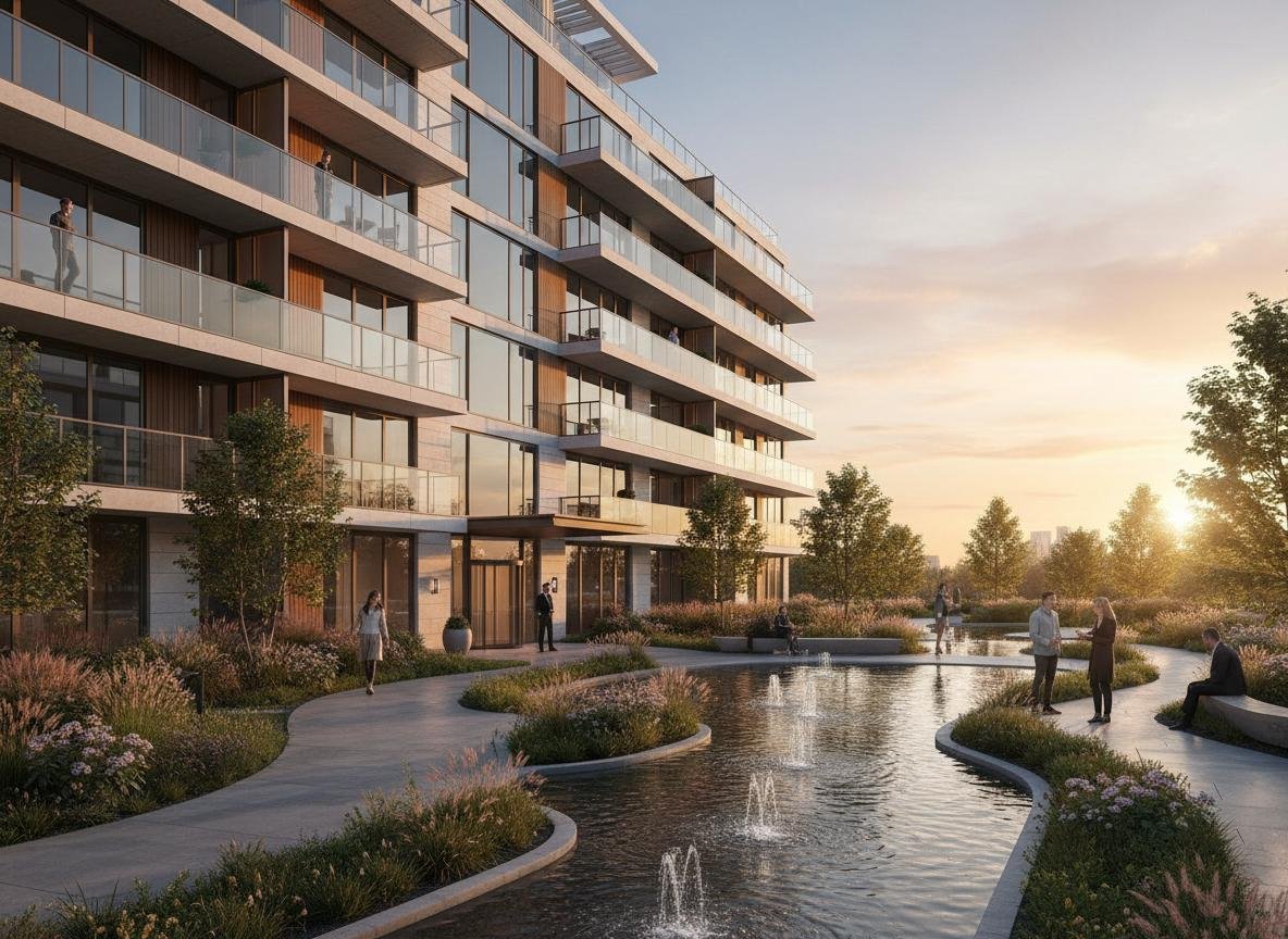 Modern apartment building